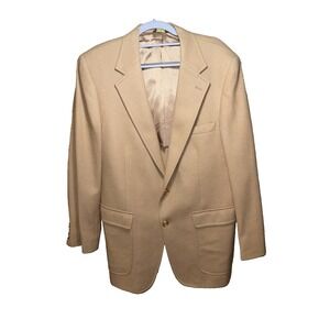 Botany 500 Camel Hair‎ Blazer Mens 40S Tan Excellent Gold Buttons